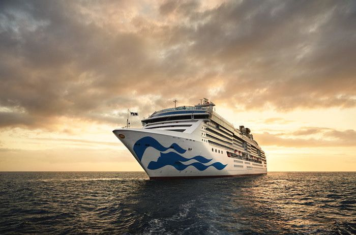 A photo of the Coral Princess cruise ship
